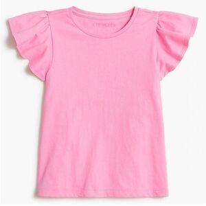 J crew Girls Girls' ruffle-shoulder tee size XS m12